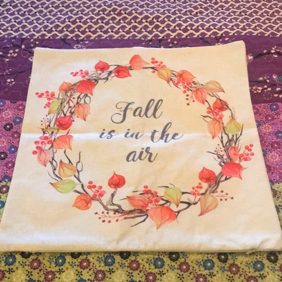 Fall is in the air wreath pillow cover NWOTS’s - Picture 1 of 3